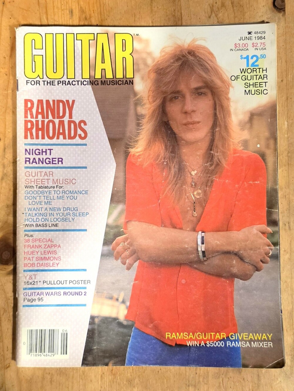 VINTAGE June 1984 GUITAR MAGAZINE Randy Rhoads INCLUDES POSTER & Inserts